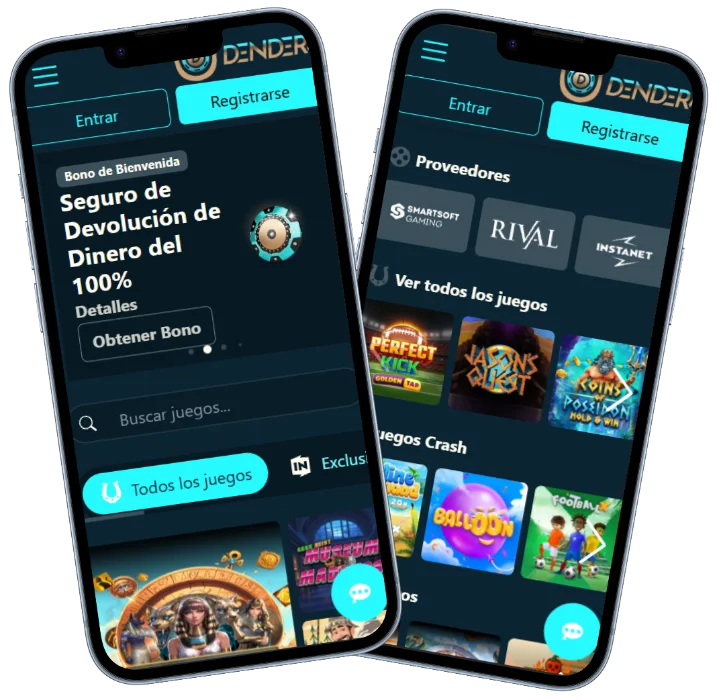 Dendera Casino mobile version mit Bonus, Spielen und Casino Oberfläche auf Smartphones