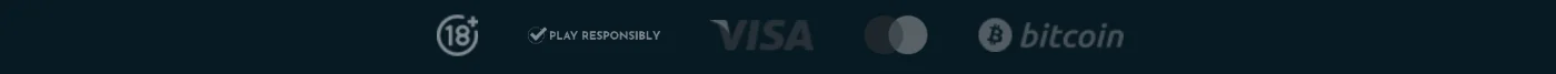 Dendera Casino Zahlungsmethoden mit Visa Mastercard und Bitcoin Logos